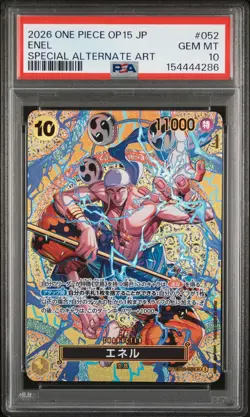 2026 ONE PIECE JAPANESE ADVENTURE ON KAMI'S ISLAND SPECIAL AA #052 ENEL PSA 10 - Image 1