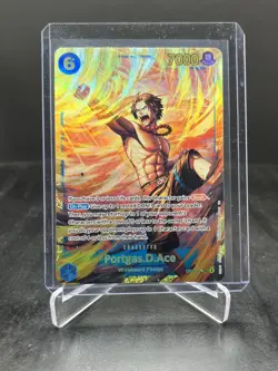 One Piece Carrying on His Will Portgas D. Ace Secret Rare SEC Alt Art #OP13-119 - Image 1