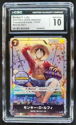 2024 ONE PIECE JP MONKEY D. LUFFY PROMO P-075 MINI-TIN CGC 10 R PT - Image 1