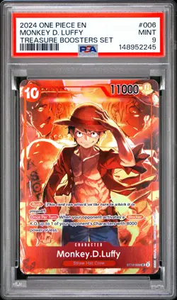 2024 ONE PIECE PROMOS TREASURE BOOSTERS SET #006 MONKEY D. LUFFY PSA 9 - Image 1