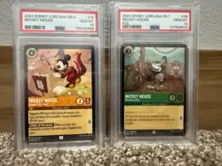 2023 DISNEY LORCANA MICKEY MOUSE STEAMBOAT PILOT AND LEADER OF THE BAND PSA 10 - Image 1