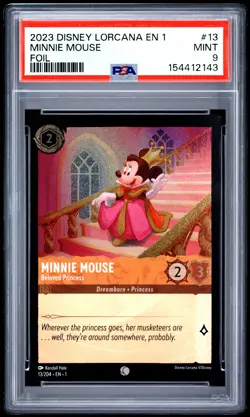 2023 DISNEY LORCANA THE FIRST CHAPTER FOIL MINNIE MOUSE BELOVED PRINCESS PSA 9 - Image 1