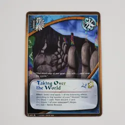 Taking Over The World 1st Edition Naruto CCG Rainbow Foil Text Rare 652 Card Vtg - Image 1