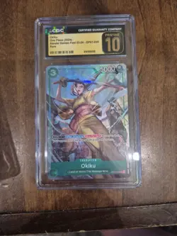 One Piece CCG Okiku OP01-035 Foil Rare Character Card CGC 10 PRISTINE - Image 1