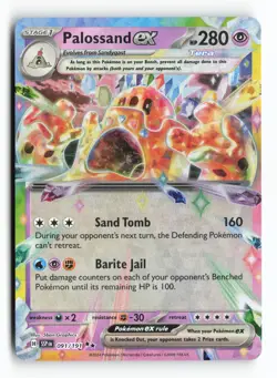 Palossand ex 091/191 SV08: Surging Sparks Holo Double Rare Pokemon TCG Card NM - Image 1