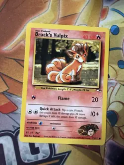 Pokemon Card Brock's Vulpix Common Gym Heroes Wotc 2000 Vintage 73/132 NM - Image 1