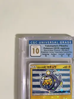 2018 POKEMON CARD GRADED JPN PROMO 280/SM-P YOKOHAMA'S PIKACHU PRISTINE CGC 10 - Image 4