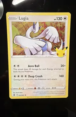 Pokemon TCG Lugia 022/025 Celebrations Holo Rare card. NM - Image 1