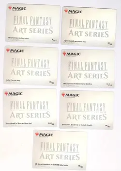Magic The Gathering Final Fantasy Art Series Lot Of 7 Cards (2 Gold Signature) - Image 2
