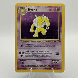 Hypno 8/62 Fossil Set Holo Rare Vintage 1999 Pokemon Card - Image 1