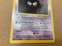 Pokemon Card - Gastly Base Set Shadowless 50/102 1st Edition Common - Image 3