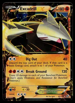 Pokemon Card - Excadrill EX Holo Legendary Treasures 82/113 Ultra Rare - Image 1