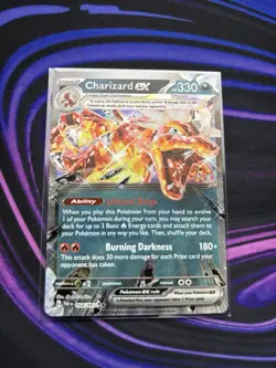 Pokemon TCG Charizard EX Double Rare Holo Card 054/091 Paldean Fates - Image 1