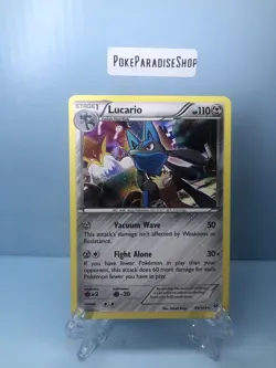 Lucario 63/124 XY Fates Collide 2016 Cosmos Holo Rare Pokemon TCG Card - NM - Image 1