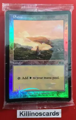 MTG Plains Foil (Urza’s Saga Art) Arena Promo 10 card Pack 1999 Factory Sealed - Image 1