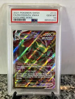 PSA 10 Rayquaza VMAX 111/203 Evolving Skies Full Art Pokemon Card - Gem Mint - Image 1