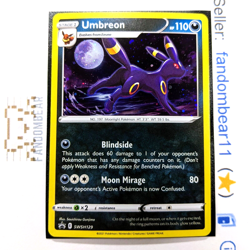 Umbreon COSMOS HOLO Black Star Promo card SWSH129 Pokemon SWSH 2021 LP - Image 1
