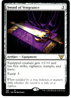 MTG Commander: Neon Dynasty Sword of Vengeance NEC 164 R NM/MT - Image 1