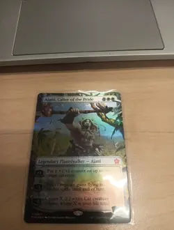 Ajani, Caller of the Pride (Borderless) MTG Foundations Foil - NM - Image 1