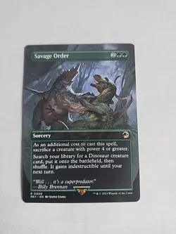 Savage Order (Borderless) Universes Beyond: Jurassic Pikachu World Collection... - Image 1