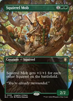 Near Mint, English - 1 x MTG Squirrel Mob - Borderless Commander: Bloomburrow - Image 1
