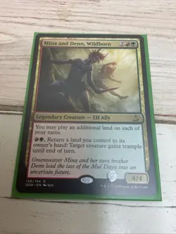 Magic The Gathering Mina And Denn, Wildborn, Legendary Creature + Sleeve - Image 2