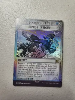 1x MTG Magic the Gathering Siphon Insight (54/87) Breaking News FOIL NM - Image 1