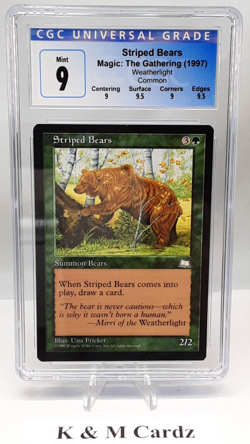 Striped Bears - Weatherlight - MTG - Graded - CGC 9.0 - Image 1