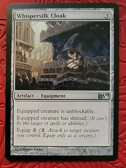 MTG Whispersilk Cloak x1 NM ~M10 (Magic the Gathering)*Free Shipping* - Image 1