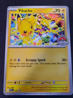 Pikachu #225 Promo World Championships 2025 Black Star Promo Pokemon Card - Image 1