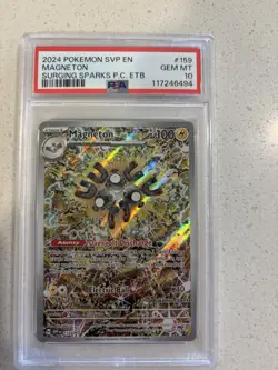 2024 Pokemon SVP en Magneton Surging Sparks #159 P.C. ETB PSA 10 - Image 1