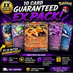 Pokemon Holo Mystery Pack 10 Cards Guaranteed V, Vmax, VSTAR, ex, EX + free gift - Image 1