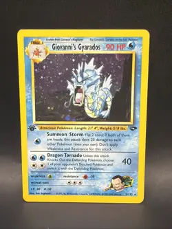 Pokemon TCG Giovanni's Gyarados Gym Challenge Holo Card 5/132 1st Edition - Image 1
