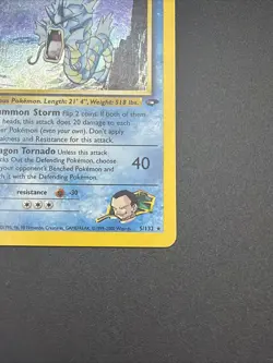 Pokemon TCG Giovanni's Gyarados Gym Challenge Holo Card 5/132 1st Edition - Image 2