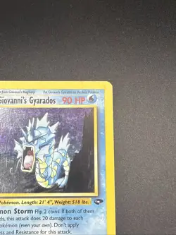 Pokemon TCG Giovanni's Gyarados Gym Challenge Holo Card 5/132 1st Edition - Image 3