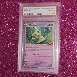SWIRL PSA 10 Mimikyu 2024 Trick or Trade #037 Halloween Cosmos Pokemon Card - Image 2