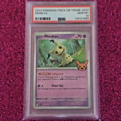 SWIRL PSA 10 Mimikyu 2024 Trick or Trade #037 Halloween Cosmos Pokemon Card - Image 4