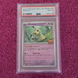 SWIRL PSA 10 Mimikyu 2024 Trick or Trade #037 Halloween Cosmos Pokemon Card - Image 5