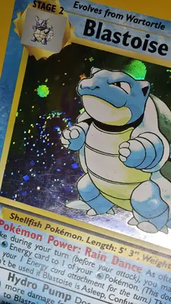 Blastoise Holo *WITH SWIRL* 2/130 Base Set 2 Pokemon Card - LP - Image 2