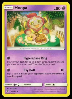 Hoopa 54/131 Uncommon Forbidden Light Pokemon Card - Image 1