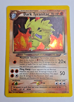 Pokemon Cards: Neo Destiny Rare Holo: Dark Tyranitar 11/105 - Image 1