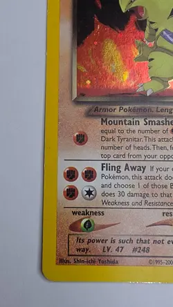 Pokemon Cards: Neo Destiny Rare Holo: Dark Tyranitar 11/105 - Image 2