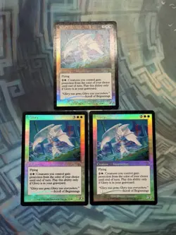MTG 3X Foil Glory Judgment - All Damaged But Sleeve Playable - Please See Photos - Image 1