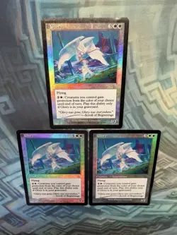 MTG 3X Foil Glory Judgment - All Damaged But Sleeve Playable - Please See Photos - Image 3