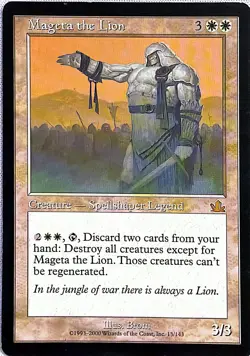 Mageta the Lion Prophecy Rare Magic: The Gathering LP - Image 1