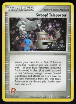 Pokemon Swoop! Teleporter 92/109 Team Rocket Returns Uncommon Reverse Holo NM - Image 1