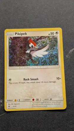 Pikipek 11/12 Cracked Ice Holo Pokemon 2017 McDonald's Promo - MP - Image 1