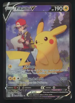 Pokemon TCG Lost Origin TG16/TG30 Pikachu V Ultra Rare - Image 1