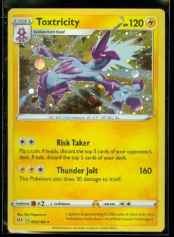 Pokemon TOXTRICITY 063/189 Darkness Ablaze - RARE COSMOS HOLO PROMO - MINT - Image 1