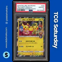 2019 POKEMON JP SM PROMO P.C. KYOTO #325 PRETEND TEA CEREMONY PIKACHU PSA 10 - Image 1